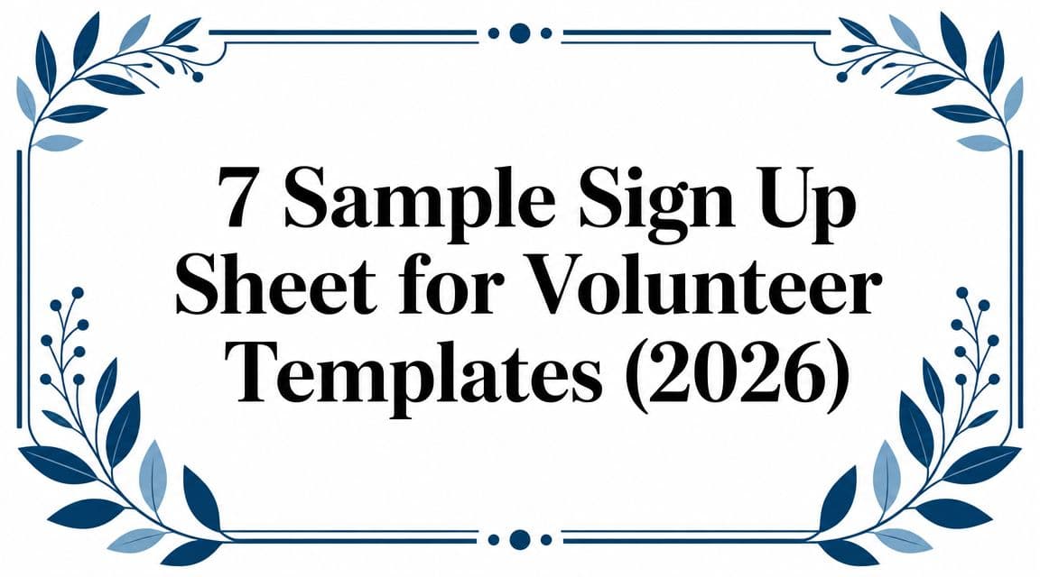 Cover Image for 7 Sample Sign Up Sheet for Volunteer Templates (2026)